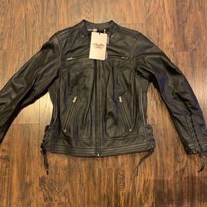 Womens Harley Davidson Cambria Leather Jacket Large NWT